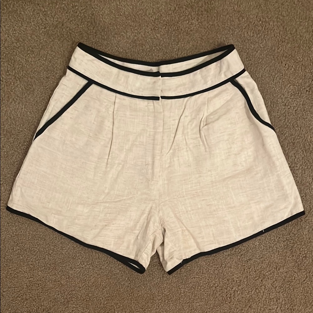 High waist linen short
